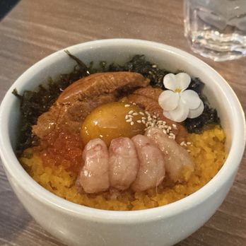Danbi - Uni bibimbap! Crack the yolk, mix and voila... chef's kiss. - Korean Near Me - Los Angeles, California Danbi - Uni bibimbap! Crack the yolk, mix and voila... chef's kiss. - Korean Near Me - Los Angeles, California