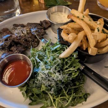 Culinary Dropout - Steak and fries.  Arugula salad.  Not big. - New American Near Me - San Diego, California