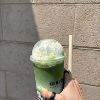 Kyo Matcha - Regular matcha latte with boba and whipped cream - Ice Cream & Frozen Yogurt Near Me - Richfield, Minnesota Kyo Matcha - Regular matcha latte with boba and whipped cream - Ice Cream & Frozen Yogurt Near Me - Richfield, Minnesota
