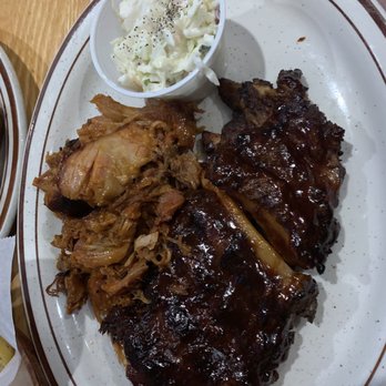 Big Ed's BBQ - Baby Back Ribs Pulled Barbecue Pork Platter Cole Slaw - Barbeque Near Me - Old Bridge, New Jersey