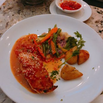 Bottega Restaurant - Grilled salmon - Italian Near Me - New York, New York Bottega Restaurant - Grilled salmon - Italian Near Me - New York, New York