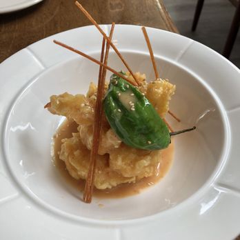 Yuzu Sushi - Shrimp tempura. Batter was too thick. Sauce was good. - Japanese Near Me - Chamblee, Georgia Yuzu Sushi - Shrimp tempura. Batter was too thick. Sauce was good. - Japanese Near Me - Chamblee, Georgia