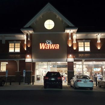 Wawa - the front of a restaurant at night - Convenience Stores Near Me - Media, Pennsylvania