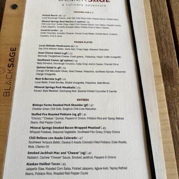 Black Sage - Their menu which changes with local ingredients and seasonal items - Bars Near Me - Virgin, Utah Black Sage - Their menu which changes with local ingredients and seasonal items - Bars Near Me - Virgin, Utah