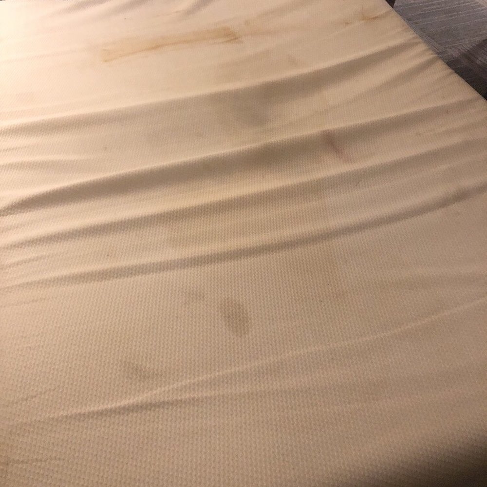 There is a bunch of piss and shit stains on this roll out mattress. The room smells extremely musty and is difficult to breathe in. There is a bunch of piss and shit stains on this roll out mattress. The room smells extremely musty and is difficult to breathe in.