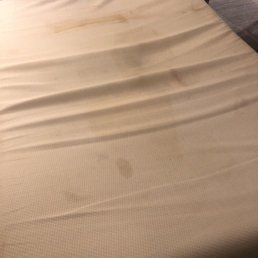 There is a bunch of piss and shit stains on this roll out mattress. The room smells extremely musty and is difficult to breathe in. There is a bunch of piss and shit stains on this roll out mattress. The room smells extremely musty and is difficult to breathe in.