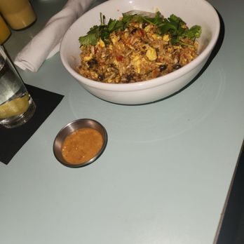 Sally’s - Crab rice with pepper sauce on the side. - Caribbean Near Me - Brooklyn, New York