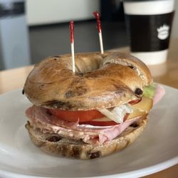 Crown Street Roasting Company - Ham and cheese sandwich.