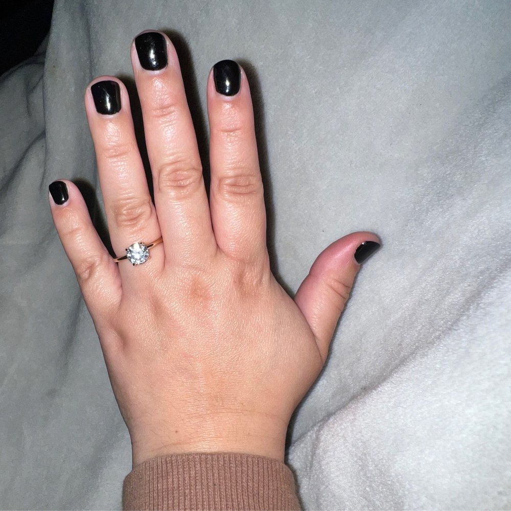 Miny Nails - Uneven because it was completely rushed, no proper nail prep. - Nail Salons Near Me - Los Angeles, California