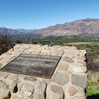 Ojai Valley - Plaque identifies the major mountains. - Horseback Riding Near Me