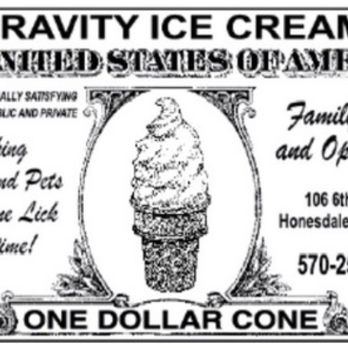 Gravity Ice Cream - For over 20 years, Gravity Ice Cream's "mini" cone has stayed $1, and stayed the same size!! - Ice Cream & Frozen Yogurt Near Me - Honesdale, Pennsylvania