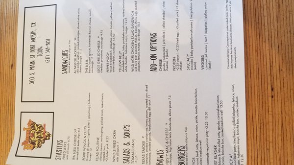 Menu photo 6 The Bearded Lady Fort Worth, TX Menu photo 6 The Bearded Lady Fort Worth, TX