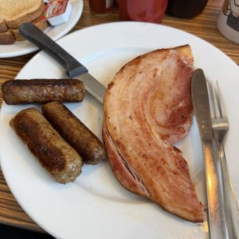 3 Rivers Café - My $9 dollar sides (Links and ham ) - Breakfast & Brunch Near Me - Channahon, Illinois