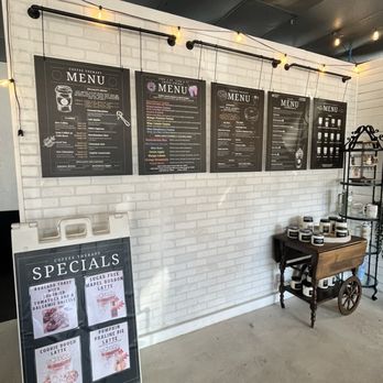 Coffee Therapy - Menu Boards as you hop in line to order - Coffee & Tea Near Me - South Daytona, Florida