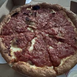 a deep dish pizza a deep dish pizza