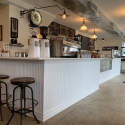American Bulldog Coffee Roasters - Counter and main wall menu space.