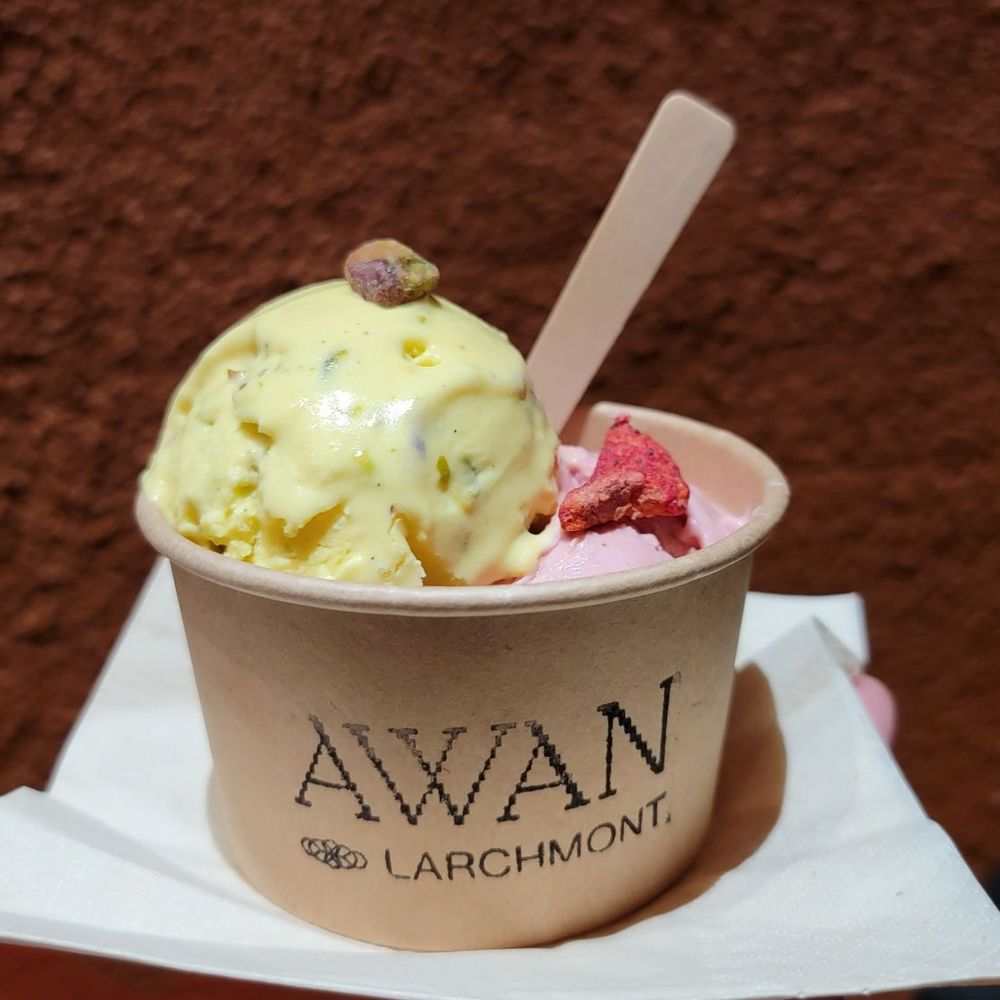 Awan - Saffron pistachio date rosewater, Gaviota strawberry - Ice Cream & Frozen Yogurt Near Me - Los Angeles, California Awan - Saffron pistachio date rosewater, Gaviota strawberry - Ice Cream & Frozen Yogurt Near Me - Los Angeles, California