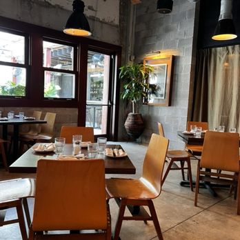 Barcelona Wine Bar - Indoor seating with private room behind sheer-like curtains - Tapas/Small Plates Near Me - Miami, Florida