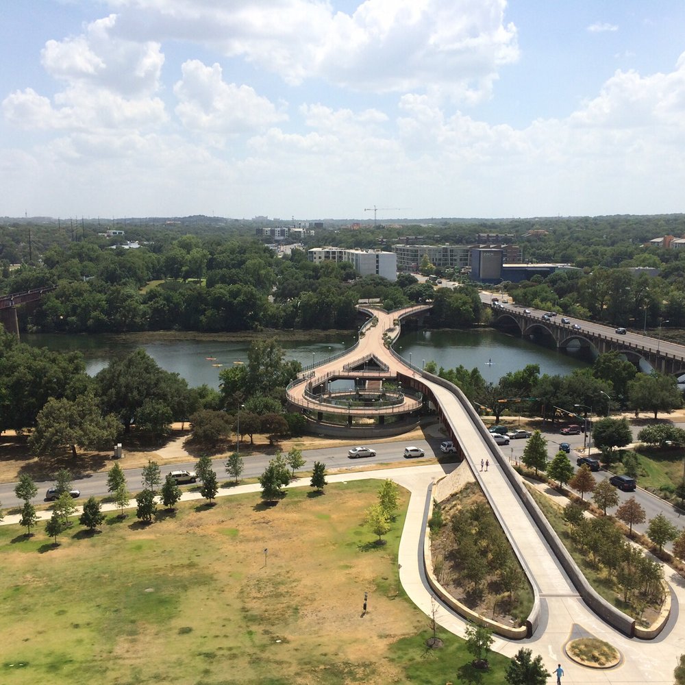 Pfluger Pedestrian Bridge - The heat of summer at the bridge. - Landmarks & Historical Buildings Near Me - Austin, Texas Pfluger Pedestrian Bridge - The heat of summer at the bridge. - Landmarks & Historical Buildings Near Me - Austin, Texas