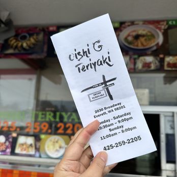 Oishi Teriyaki - Have to get a menu to take home. - Japanese Near Me - Everett, Washington