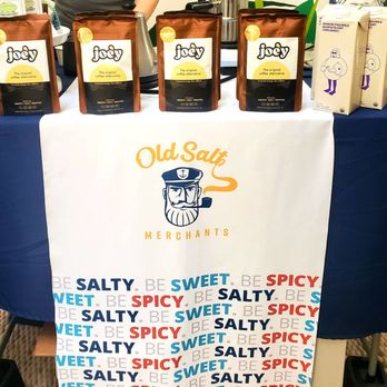 Old Salt Merchants - a display of old salt merchants - Herbs & Spices Near Me - Berkeley, California