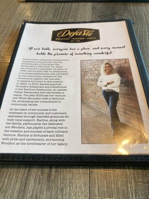 Menu photo 2 Deja Vu Redding, CA