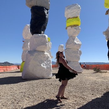 Seven Magic Mountains - Trying to make the best of a crappy (but necessary) situation - Public Art Near Me - Las Vegas, Nevada