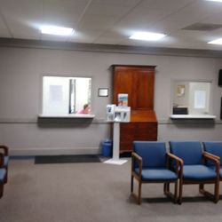 Oconee Family Medicine Center - The reception desk, and some of the lobby