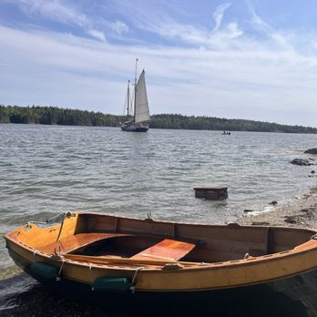 Schooner Stephen Taber - On the beach for the lobster roast looking at the schooner - Boating Near Me - Rockland, Maine