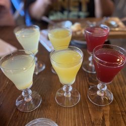 Boomtown Biscuits & Whiskey - Mimosas flight. My friend drank the key lime mimosa too fast for me to get a pic lol