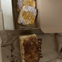 COBS Bread - Peach & Custard Danish with apricot bread