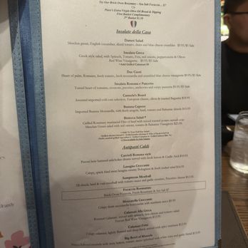 Piero's Corner - Menu (9/19/2023) - Italian Near Me - Herndon, Virginia