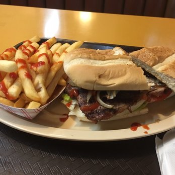 Douglas Drive-In - Steak sandwich with fries, learned my lesson last time and got no salt on the fries - Burgers Near Me - Maywood, California Douglas Drive-In - Steak sandwich with fries, learned my lesson last time and got no salt on the fries - Burgers Near Me - Maywood, California