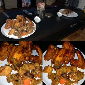 Dallas BBQ - Sticky Wings & Vegetable Tempura - Barbeque Near Me - Jamaica, New York Dallas BBQ - Sticky Wings & Vegetable Tempura - Barbeque Near Me - Jamaica, New York
