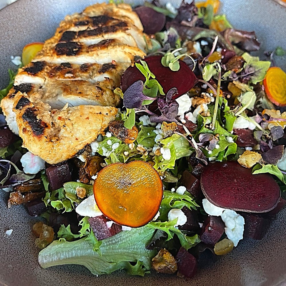 Proof No. 5 - Beet salad with chicken - New American Near Me - Wheaton, Illinois Proof No. 5 - Beet salad with chicken - New American Near Me - Wheaton, Illinois