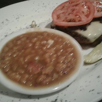 The Hideaway - Hideaway Burger with side of baked beans. - Sports Bars Near Me - Odenton, Maryland The Hideaway - Hideaway Burger with side of baked beans. - Sports Bars Near Me - Odenton, Maryland