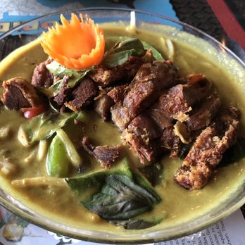 Blue Sake - Emerald (green) Curry with duck.  Avoid. - Asian Fusion Near Me - Dunedin, Florida