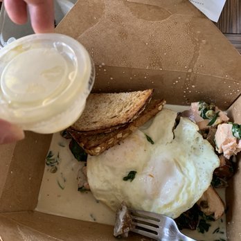 Half & Half - the hollandaise sauce container wasn't sealed right and just drowned my entire Salmon Hash. if i wanted soup i'd have ordered one. - Breakfast & Brunch Near Me - St. Louis, Missouri Half & Half - the hollandaise sauce container wasn't sealed right and just drowned my entire Salmon Hash. if i wanted soup i'd have ordered one. - Breakfast & Brunch Near Me - St. Louis, Missouri