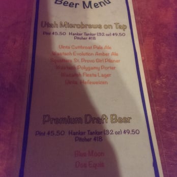 Oscar's Cafe - Beer menu - Mexican Near Me - Springdale, Utah