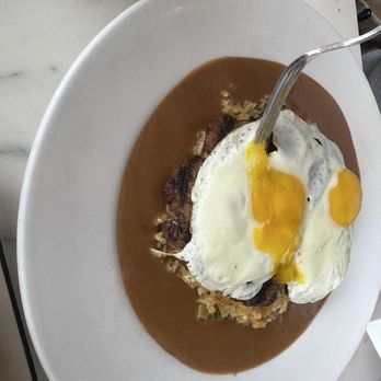 Liliha Bakery - Loco Moco with fried rice - Bakeries Near Me - Honolulu, Hawaii