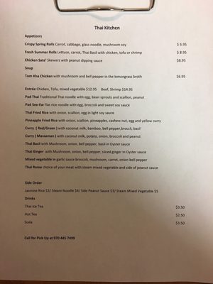 Menu photo 8 Thai Kitchen Minturn, CO