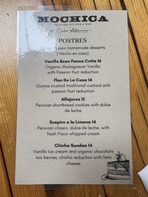 Menu photo 2 Mochica San Francisco, CA Menu photo 2 Mochica San Francisco, CA