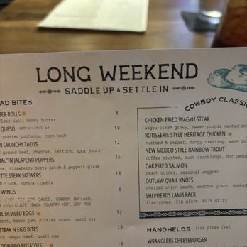 Long Weekend - New American Near Me - Houston, Texas