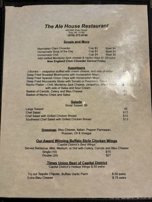 Menu photo 2 Ale House Troy, NY