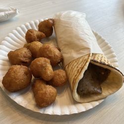 Ya'sou Restaurant - Gyro and Fried Mushrooms