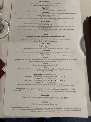 Menu photo 1 Davison's Steaks Sanford, NC