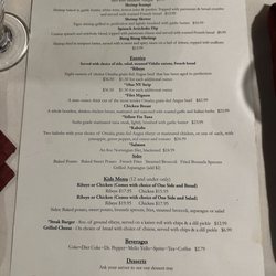 Davison's Steaks - Menu: dinner