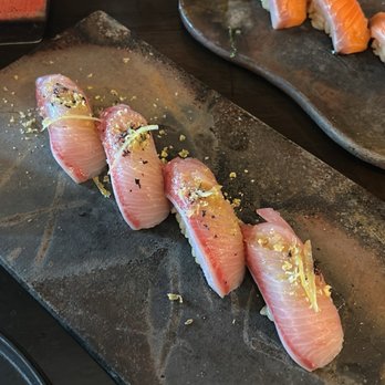 Tatsumi Sushi - Hamachi (Yellowtail) + Yuzu Topper - Sushi Bars Near Me - Austin, Texas