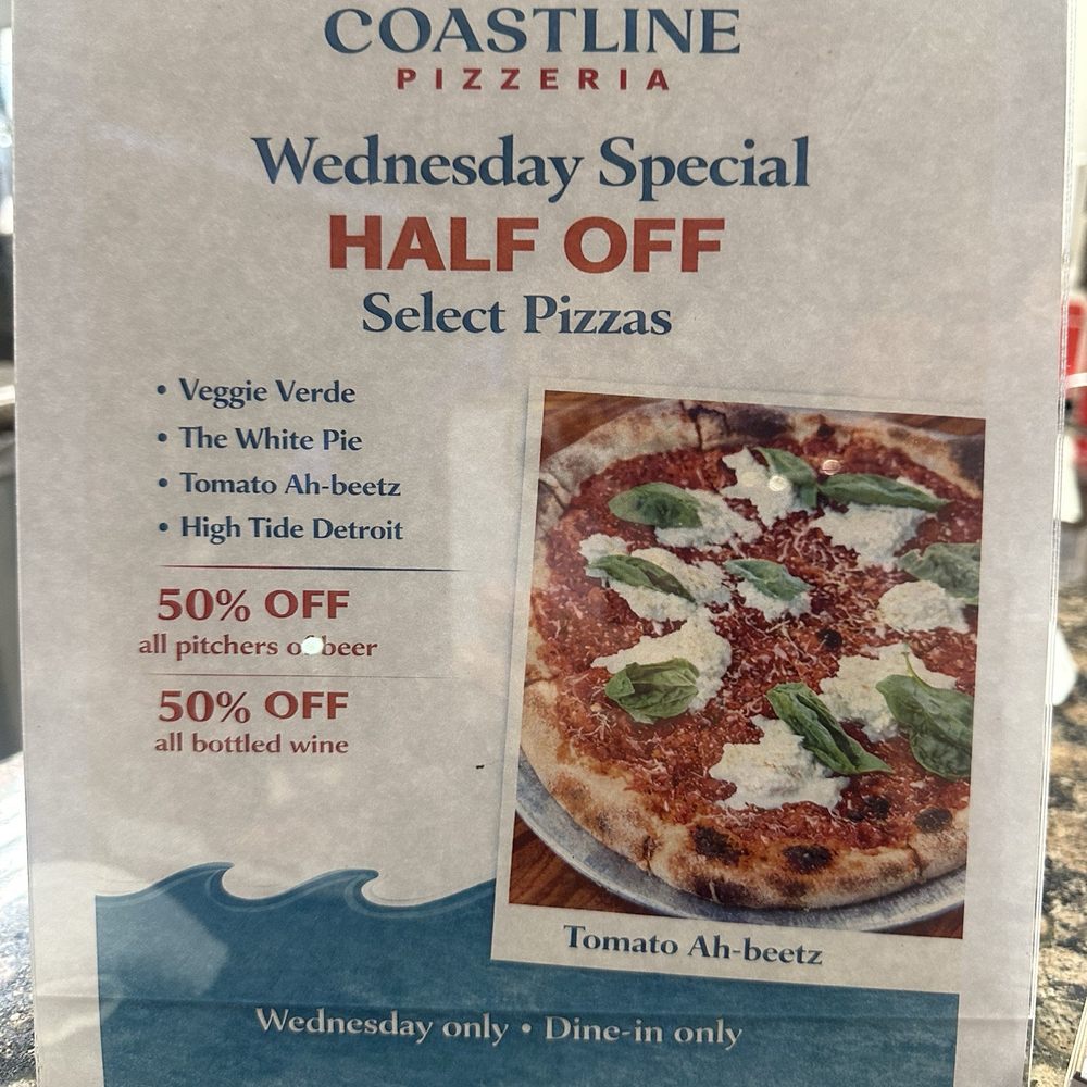 Coastline Pizzeria - Specials - Pizza Near Me - Mission Viejo, California