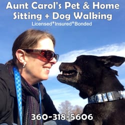 Aunt Carol's Pet & Home Sitting - Aunt Carol volunteers to do dog walking for Alternative Humane Society's foster dog, Boyd.